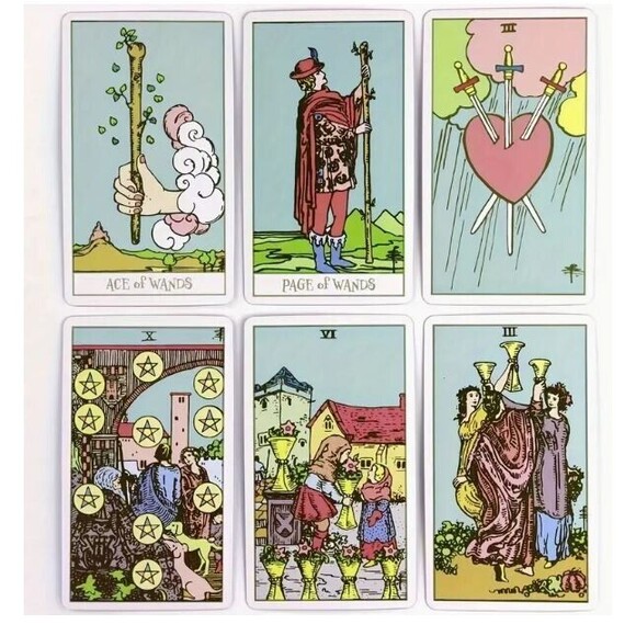 Pink Border Tarot Cards Deck Guidebook for Beginners, Classic Rider-Waite - Picture 5 of 8
